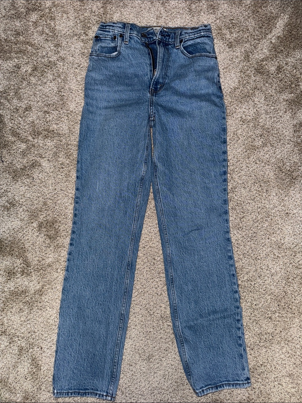 Abercrombie & Fitch Classic Blue Straight-Leg Jeans